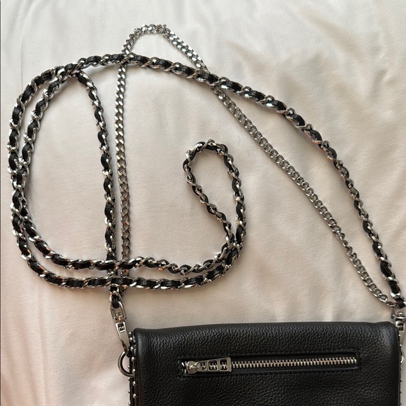 Zadig & Voltaire Black and Silver Crossbody Bag with Chain Detailing - Picture 7 of 8